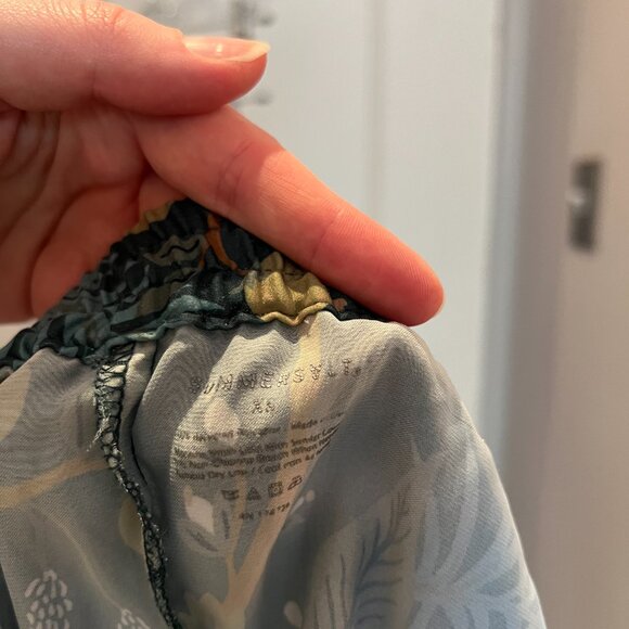 RIFLE PAPER CO. x SUMMERSALT: The Cloud 9 Silky PJ Set, XS, Emerald Peacock - Picture 6 of 6